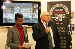 Andrew Burnett, Deputy Director of the British Museum and Councillor Nasim Ali OBE, Mayor of Camden.